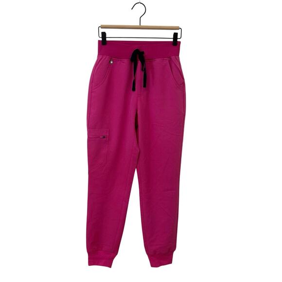 NWT Figs High Waisted Zamora Petite Jogger Scrub Pant Electric Orchid Size XS - Picture 1 of 6